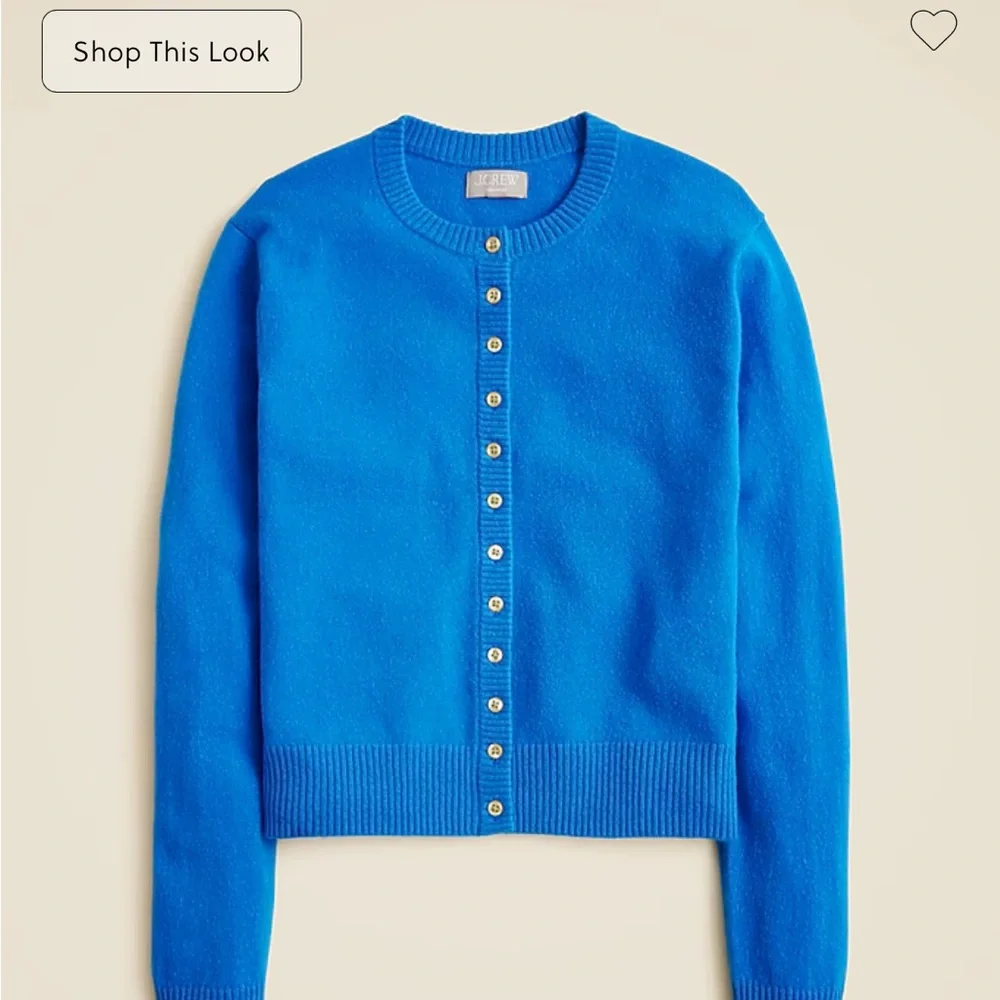 J. Crew Women's Blue Cashmere Button Down Sweater (2025 fall) - Picture 3 of 6